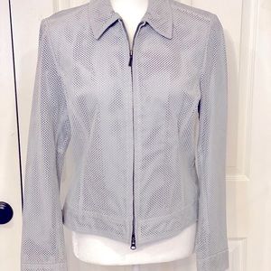 Suede waist length jacket